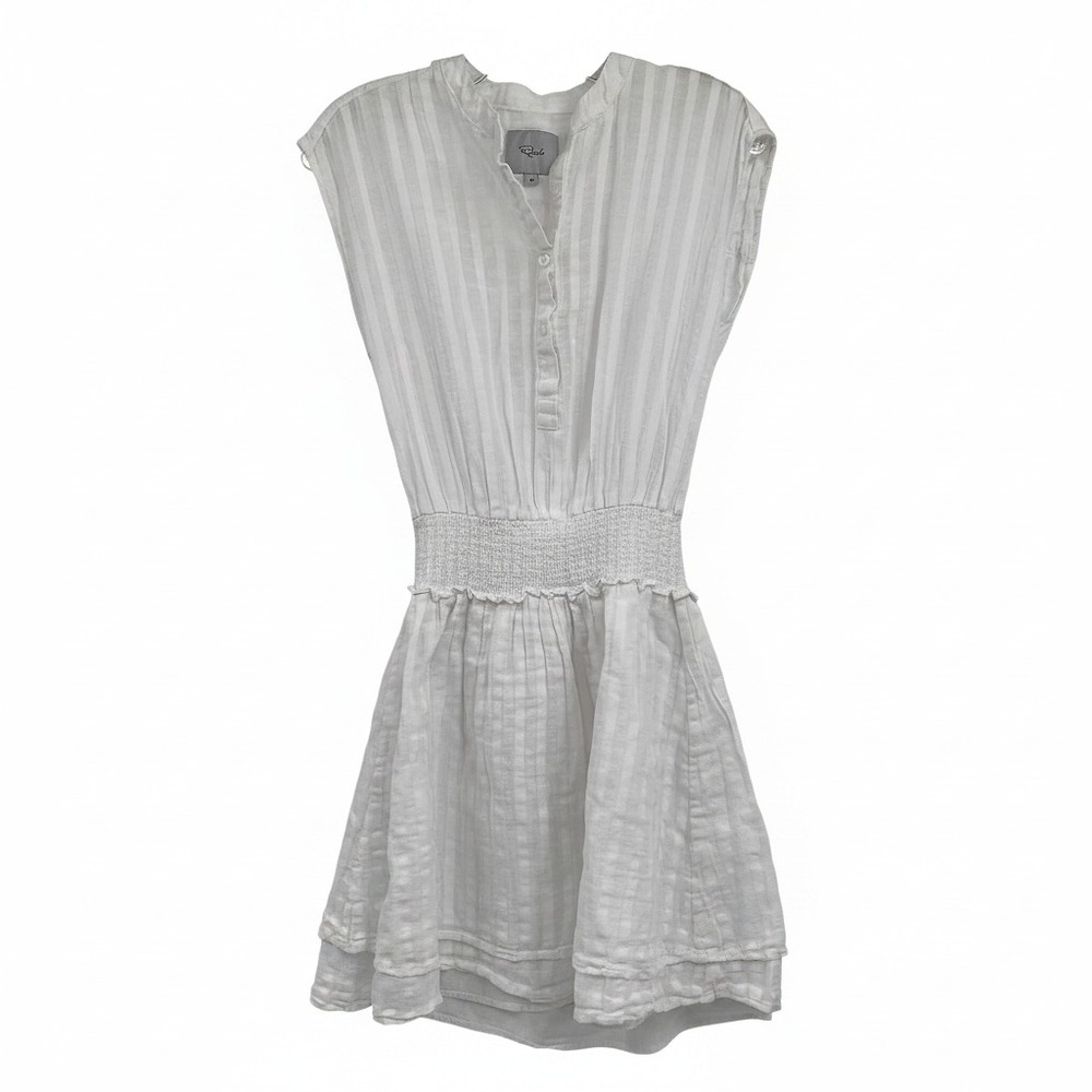 Rails White Angelina Smocked Waist Mini Dress | XS Regular